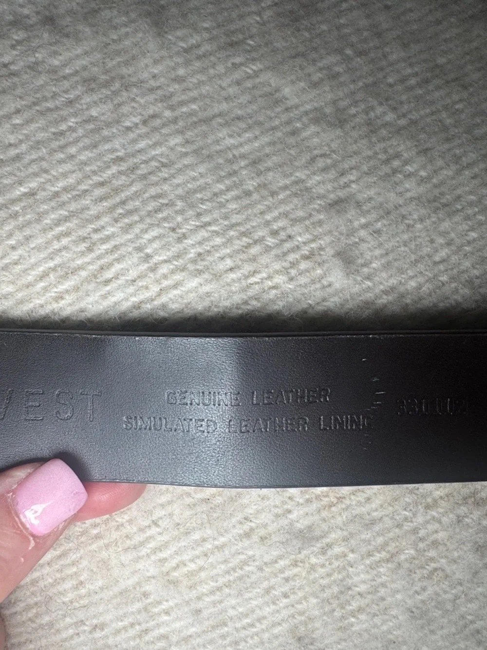 NINE WEST Cow Hair Leather Belt with Leopard Print $100 NWOT KL